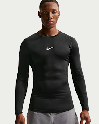 Nike Pro Men's Dri-FIT Tight Long-Sleeve Fitness Top. Nike RO